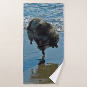 Keeshond Ballet Photograph - Cute Original Dog Art Bath Towel Set