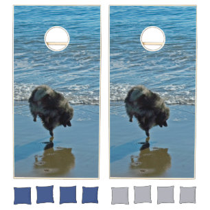 Keeshond Ballet Photograph - Cute Original Dog Art Cornhole Set