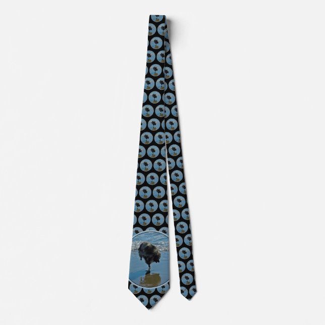 Keeshond Ballet Photograph - Cute Original Dog Art Neck Tie (Front)