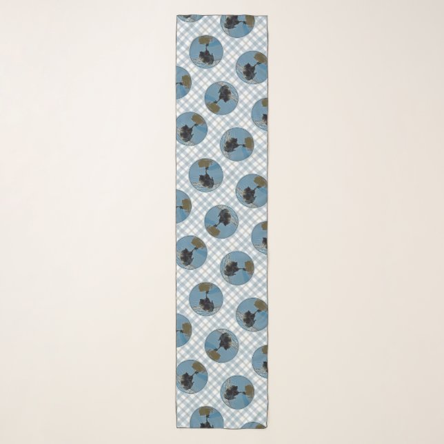 Keeshond Ballet Photograph Cute Original Dog Art Scarf (Front)