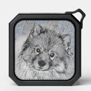 Keeshond Beth Painting - Cute Original Dog Art Bluetooth Speaker