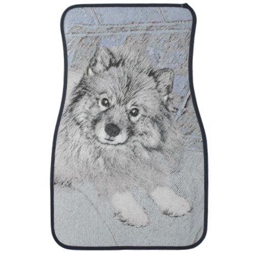 Keeshond Beth Painting _ Cute Original Dog Art Car Floor Mat