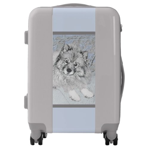 Keeshond Beth Painting _ Cute Original Dog Art Luggage