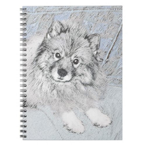 Keeshond Beth Painting _ Cute Original Dog Art Notebook