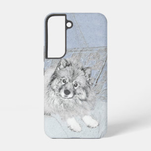 Keeshond Beth Painting - Cute Original Dog Art Samsung Galaxy S22 Case