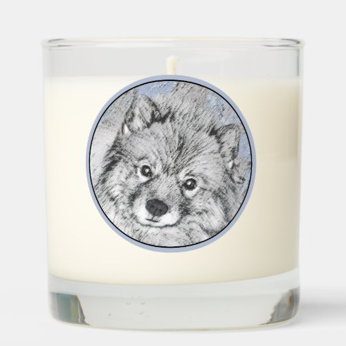 Keeshond Beth Painting _ Cute Original Dog Art Scented Candle