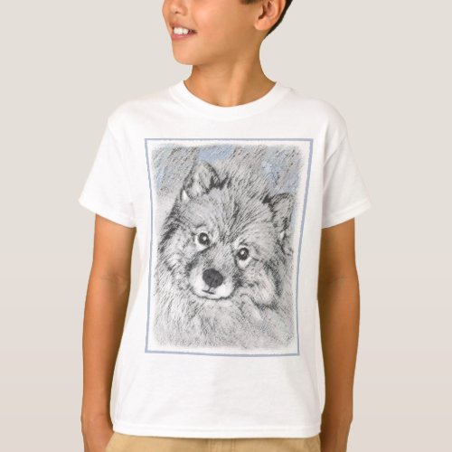 Keeshond Beth Painting _ Cute Original Dog Art T_Shirt