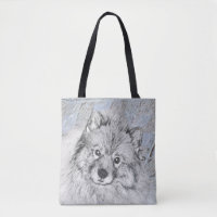 Keeshond Beth Painting - Cute Original Dog Art
