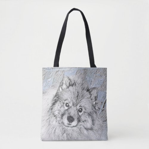 Keeshond Beth Painting _ Cute Original Dog Art Tote Bag