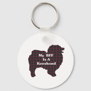Keeshond BFF Gifts Keychain