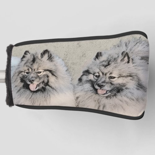 Keeshond Brothers Painting _ Original Dog Art Golf Head Cover