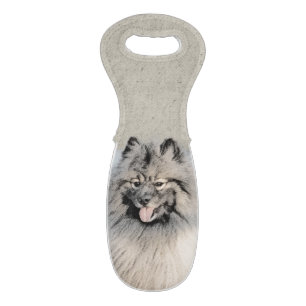 Keeshond Brothers Painting - Original Dog Art Wine Bag