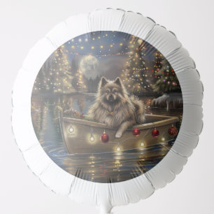 Keeshond Christmas Festive Voyage Balloon