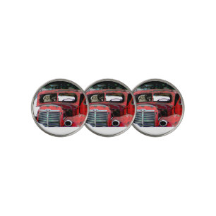 Keeshond Christmas Old Truck Painting Dog Art Golf Ball Marker