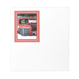 Keeshond Christmas Old Truck Painting Dog Art Notepad