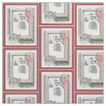 Keeshond Christmas Winter Window Painting Dog Art Fabric