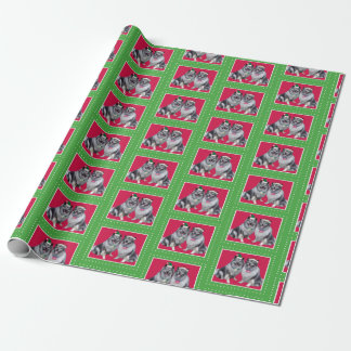 Keeshond Christmas Wrap Wrapping Paper