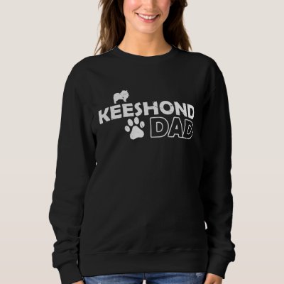 Keeshond Dad  Cute Dog Owner Adopt Rescue Fathers  Sweatshirt