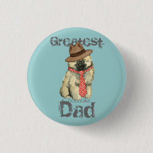 Keeshond Dad Pinback Button