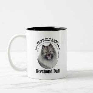 Keeshond Dad Two-Tone Coffee Mug