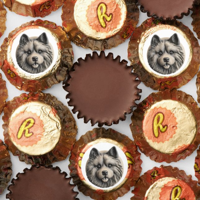 Keeshond Dog 3D Inspired Reese's Peanut Butter Cups (Assorted)
