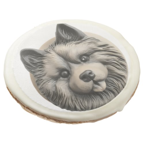 Keeshond Dog 3D Inspired Sugar Cookie