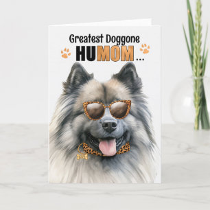Keeshond Dog Best HuMOM Ever Mother's Day Holiday Card