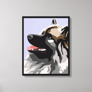 Keeshond Dog Canvas Print