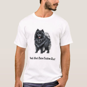 Keeshond Dog Create Your Own Custom Text T-Shirt