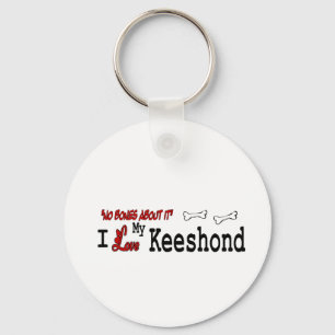 Keeshond Dog Gifts Keychain
