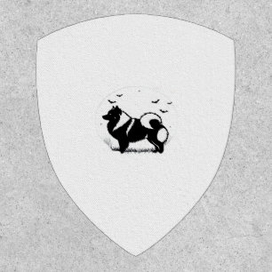 Keeshond Dog � Halloween Moon Silhouette Classic T Patch
