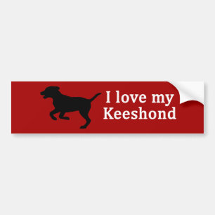Keeshond Dog Love Bumper Sticker