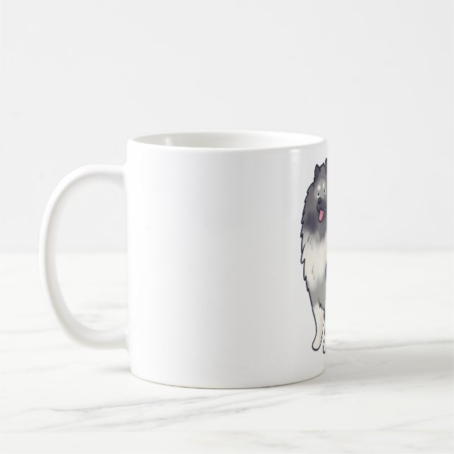 Keeshond dog Magic Coffee Mug (Left)