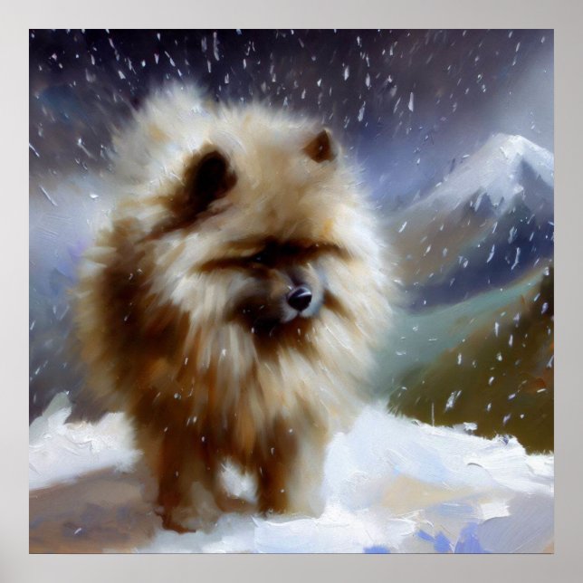 Keeshond Dog Poster (Front)