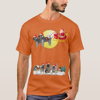 Keeshond Dog Reindeer Dog Lights Christmas Lover T T-Shirt