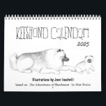 Keeshond Dogs Calendar<br><div class="desc">Illustrations based on short stories by Keeshond lover Mae Evans</div>