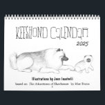Keeshond Dogs Calendar<br><div class="desc">Illustrations based on short stories by Keeshond lover Mae Evans</div>