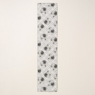 Keeshond Drawing Kees Puppy Cute Original Dog Art Scarf