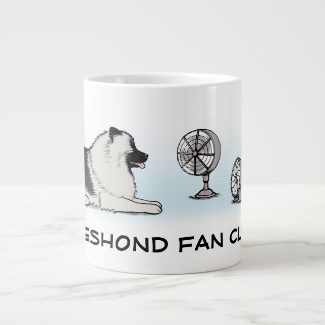 Keeshond Fan Club - Cute Keesie Cartoon Dog Giant Coffee Mug (Front)