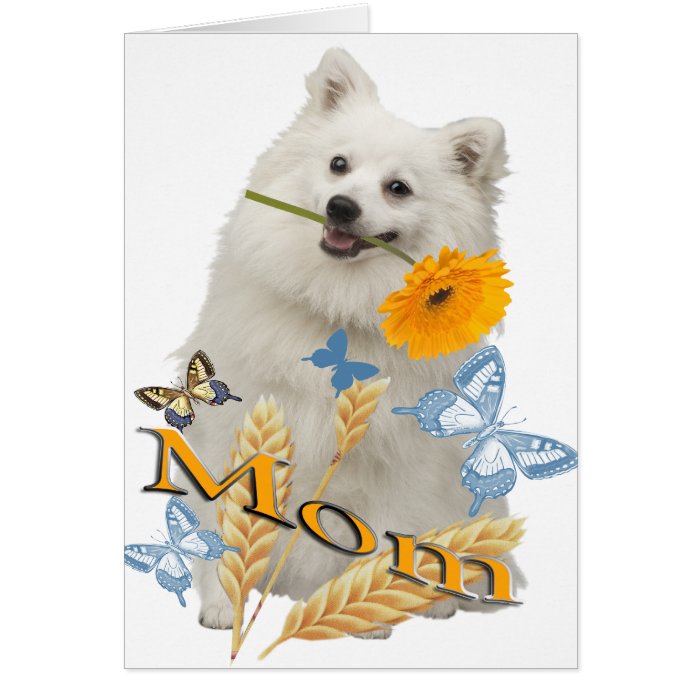 Keeshond Flower For MOM Cards