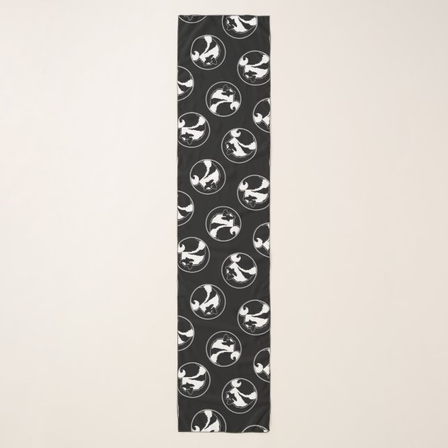 Keeshond Graphic Outline Cute Original Pet Dog Art Scarf (Front)