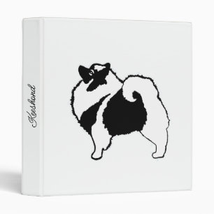 Keeshond Graphics  - Cute Original Dog Art 3 Ring  Binder