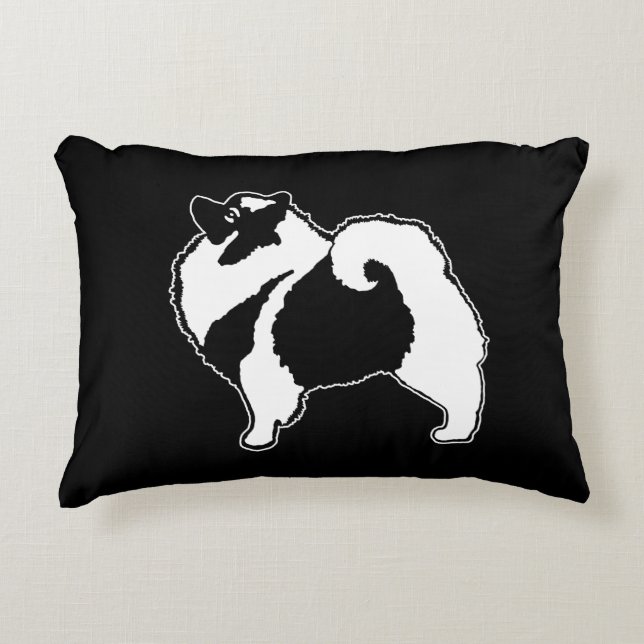 Keeshond Graphics  - Cute Original Dog Art Accent Pillow (Front)