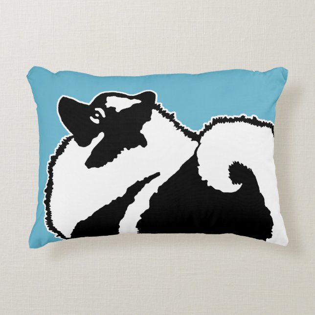 Keeshond Graphics  - Cute Original Dog Art Accent Pillow (Front)