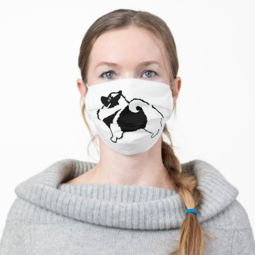 Keeshond Graphics  _ Cute Original Dog Art Adult Cloth Face Mask