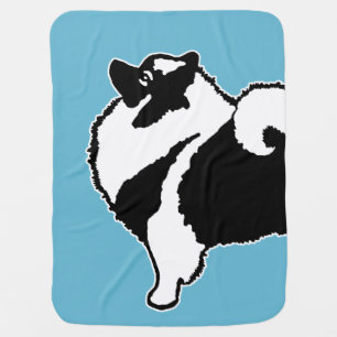 Keeshond Graphics  - Cute Original Dog Art Baby Blanket