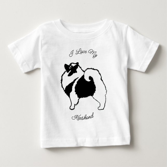 Keeshond Graphics  - Cute Original Dog Art Baby T- Baby T-Shirt (Front)