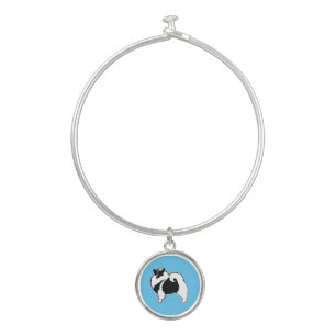 Keeshond Graphics  - Cute Original Dog Art Bangle Bracelet