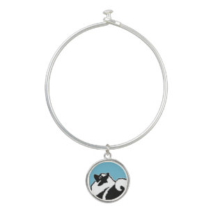 Keeshond Graphics  - Cute Original Dog Art Bangle Bracelet