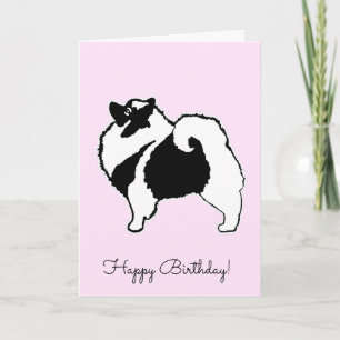 Keeshond Graphics - Cute Original Dog Art Card